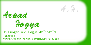 arpad hogya business card